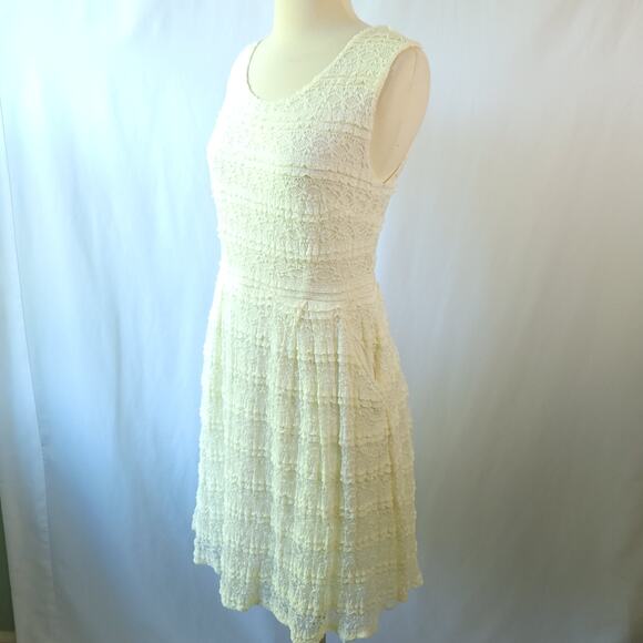 Matilda Jane Smile Sweetly Ivory Off White Lace A-Line Sleeveless Dress Size 6 - Picture 3 of 9